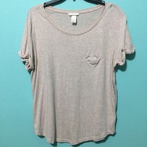 H&M BLUSH BASIC TEE!